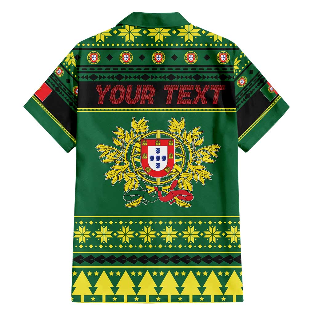 Personalized Portugal Christmas Hawaiian Shirt Emblem With Flag Style - Wonder Print Shop