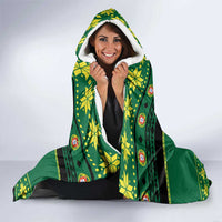 Personalized Portugal Christmas Hooded Blanket Emblem With Flag Style - Wonder Print Shop