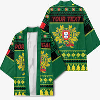 Personalized Portugal Christmas Kimono Emblem With Flag Style - Wonder Print Shop