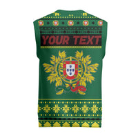 Personalized Portugal Christmas Knitted V-Neck Vest Emblem With Flag Style - Wonder Print Shop