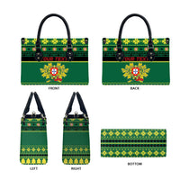 Personalized Portugal Christmas Leather Bag Emblem With Flag Style - Wonder Print Shop