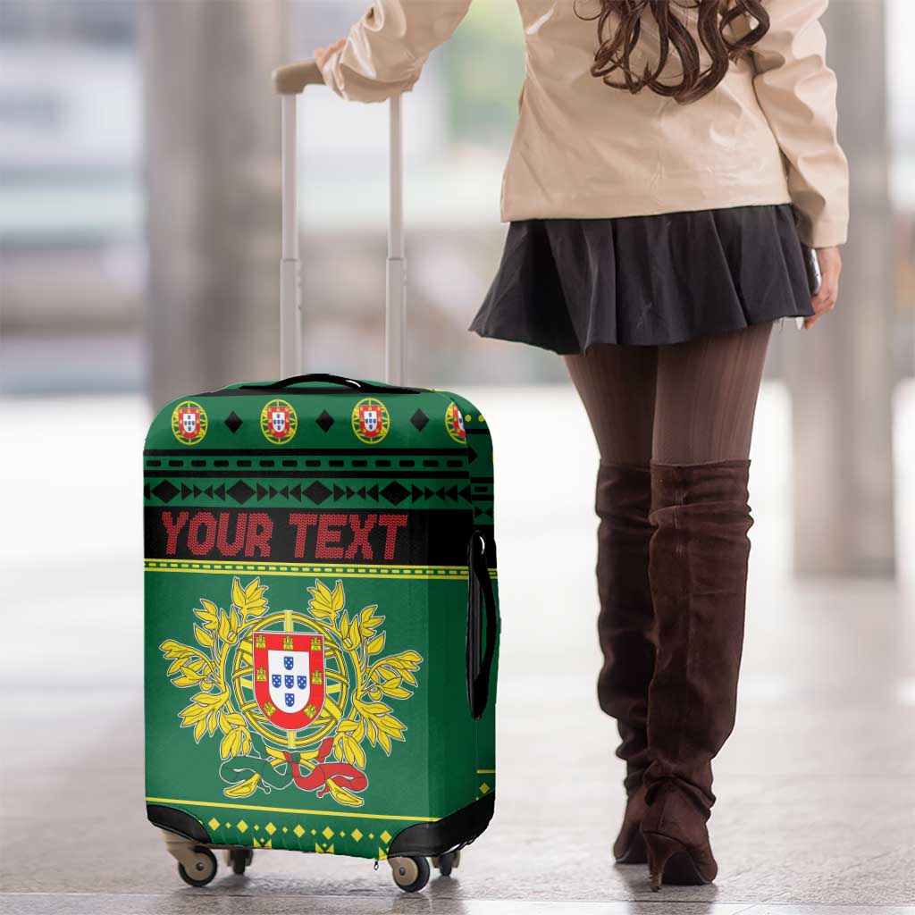 Personalized Portugal Christmas Luggage Cover Emblem With Flag Style - Wonder Print Shop