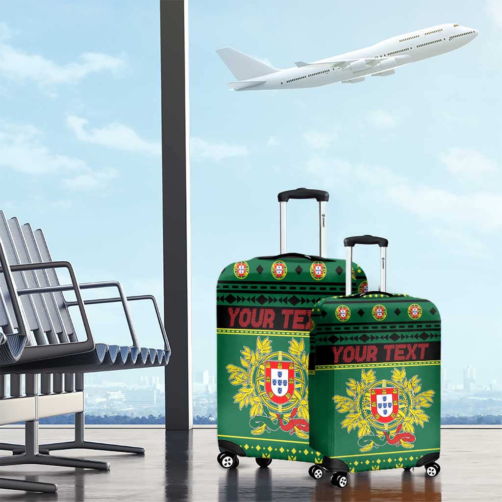 Personalized Portugal Christmas Luggage Cover Emblem With Flag Style - Wonder Print Shop