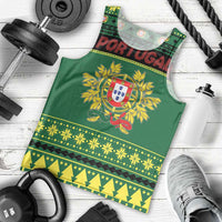 Personalized Portugal Christmas Men Tank Top Emblem With Flag Style - Wonder Print Shop