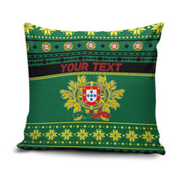Personalized Portugal Christmas Pillow Cover Emblem With Flag Style - Wonder Print Shop