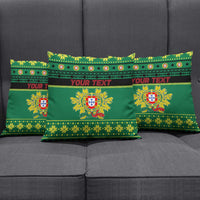 Personalized Portugal Christmas Pillow Cover Emblem With Flag Style - Wonder Print Shop