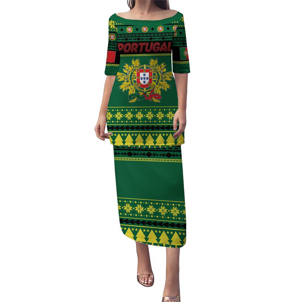 Personalized Portugal Christmas Puletasi Emblem With Flag Style - Wonder Print Shop