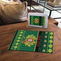 Personalized Portugal Christmas Puzzle Emblem With Flag Style - Wonder Print Shop