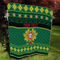 Personalized Portugal Christmas Quilt Emblem With Flag Style - Wonder Print Shop