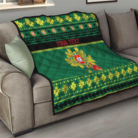 Personalized Portugal Christmas Quilt Emblem With Flag Style - Wonder Print Shop