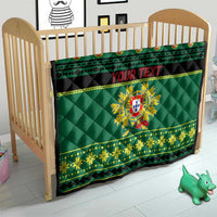 Personalized Portugal Christmas Quilt Emblem With Flag Style - Wonder Print Shop