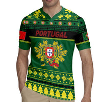 Personalized Portugal Christmas Rugby Jersey Emblem With Flag Style - Wonder Print Shop