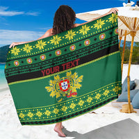 Personalized Portugal Christmas Sarong Emblem With Flag Style - Wonder Print Shop