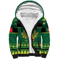 Personalized Portugal Christmas Sherpa Hoodie Emblem With Flag Style - Wonder Print Shop