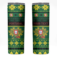 Personalized Portugal Christmas Skinny Tumbler Emblem With Flag Style - Wonder Print Shop