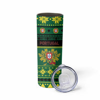 Personalized Portugal Christmas Skinny Tumbler Emblem With Flag Style - Wonder Print Shop