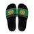 Personalized Portugal Christmas Slide Sandals Emblem With Flag Style - Wonder Print Shop