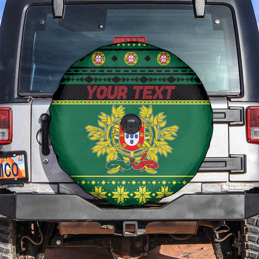 Personalized Portugal Christmas Spare Tire Cover Emblem With Flag Style - Wonder Print Shop