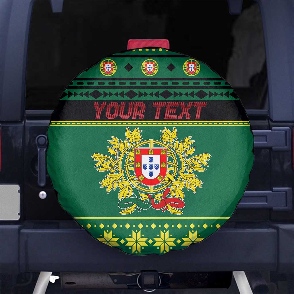 Personalized Portugal Christmas Spare Tire Cover Emblem With Flag Style - Wonder Print Shop