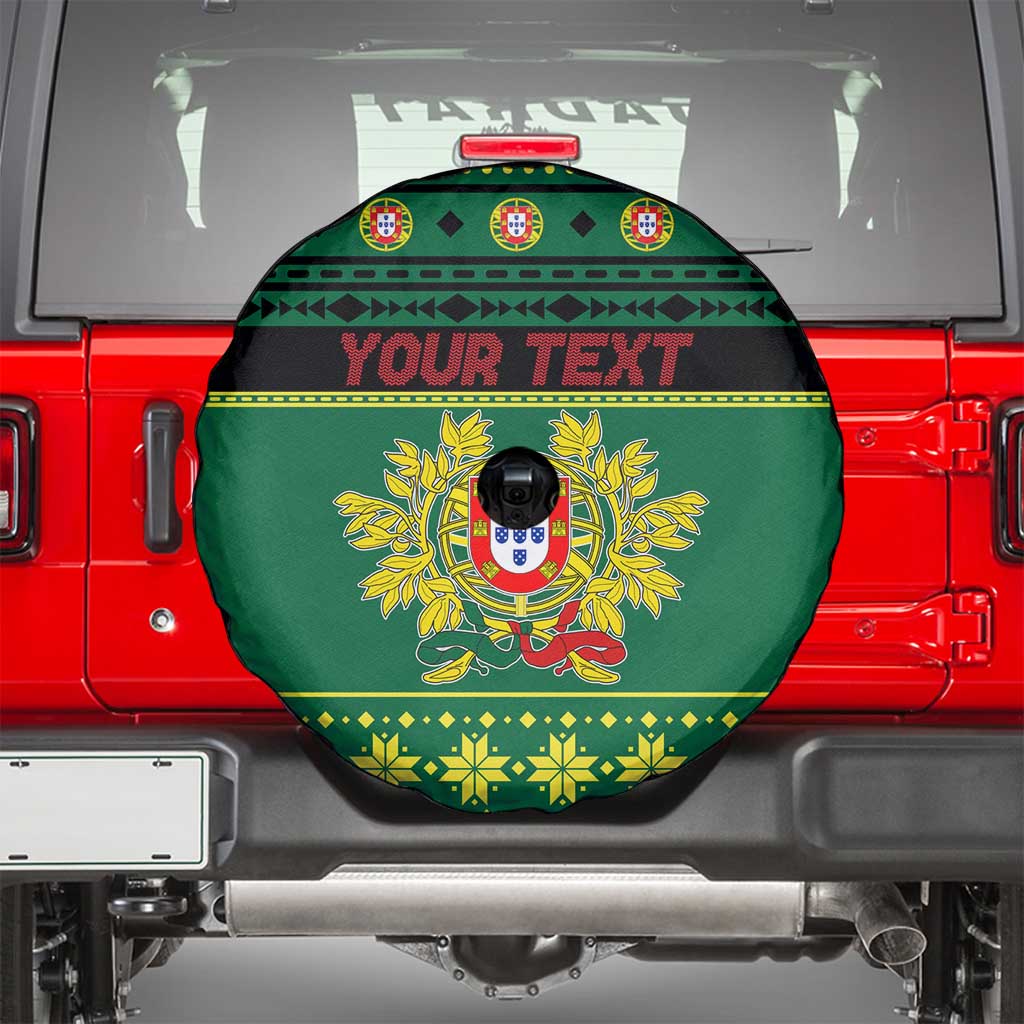 Personalized Portugal Christmas Spare Tire Cover Emblem With Flag Style - Wonder Print Shop