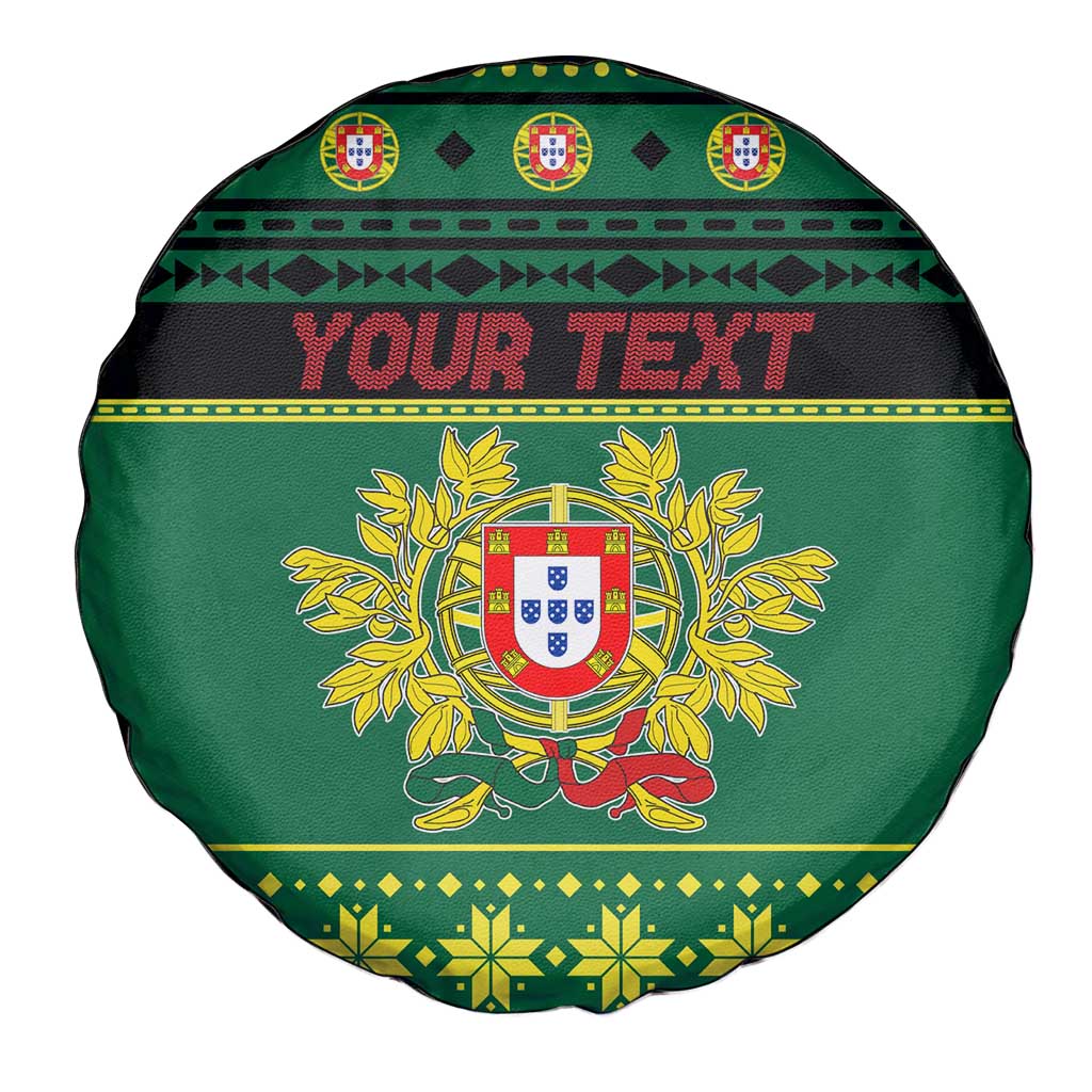 Personalized Portugal Christmas Spare Tire Cover Emblem With Flag Style - Wonder Print Shop