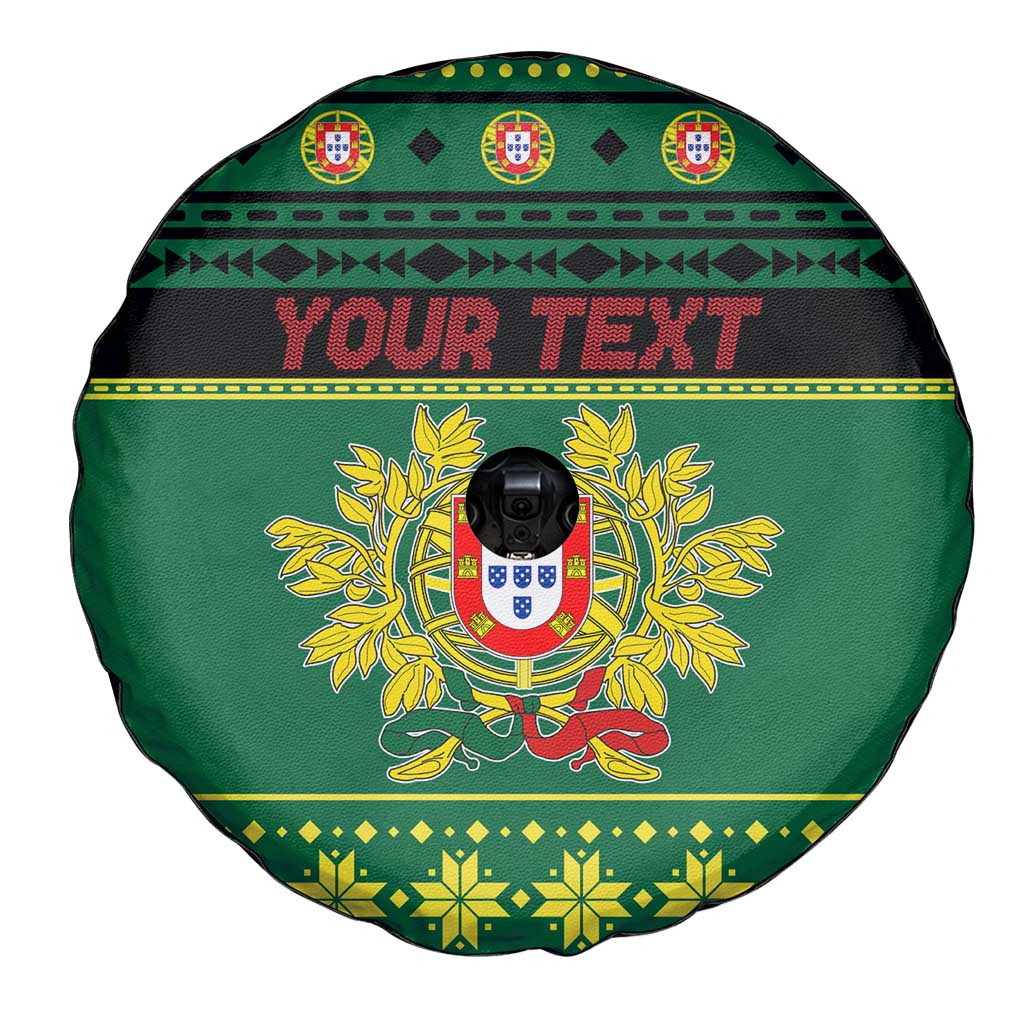 Personalized Portugal Christmas Spare Tire Cover Emblem With Flag Style - Wonder Print Shop