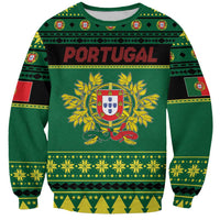 Personalized Portugal Christmas Sweatshirt Emblem With Flag Style - Wonder Print Shop