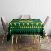Personalized Portugal Christmas Tablecloth Emblem With Flag Style - Wonder Print Shop