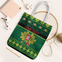 Personalized Portugal Christmas Tote Bag Emblem With Flag Style - Wonder Print Shop