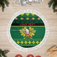 Personalized Portugal Christmas Tree Skirt Emblem With Flag Style LT19
