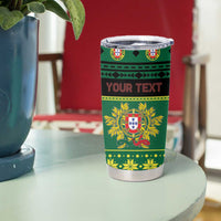 Personalized Portugal Christmas Tumbler Cup Emblem With Flag Style - Wonder Print Shop