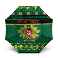 Personalized Portugal Christmas Umbrella Emblem With Flag Style - Wonder Print Shop