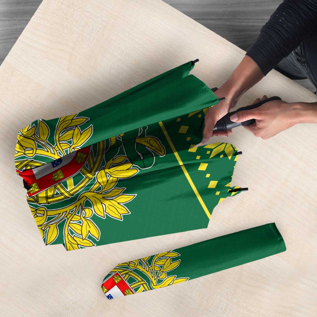 Personalized Portugal Christmas Umbrella Emblem With Flag Style - Wonder Print Shop