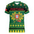 Personalized Portugal Christmas Women V-Neck T-Shirt Emblem With Flag Style - Wonder Print Shop