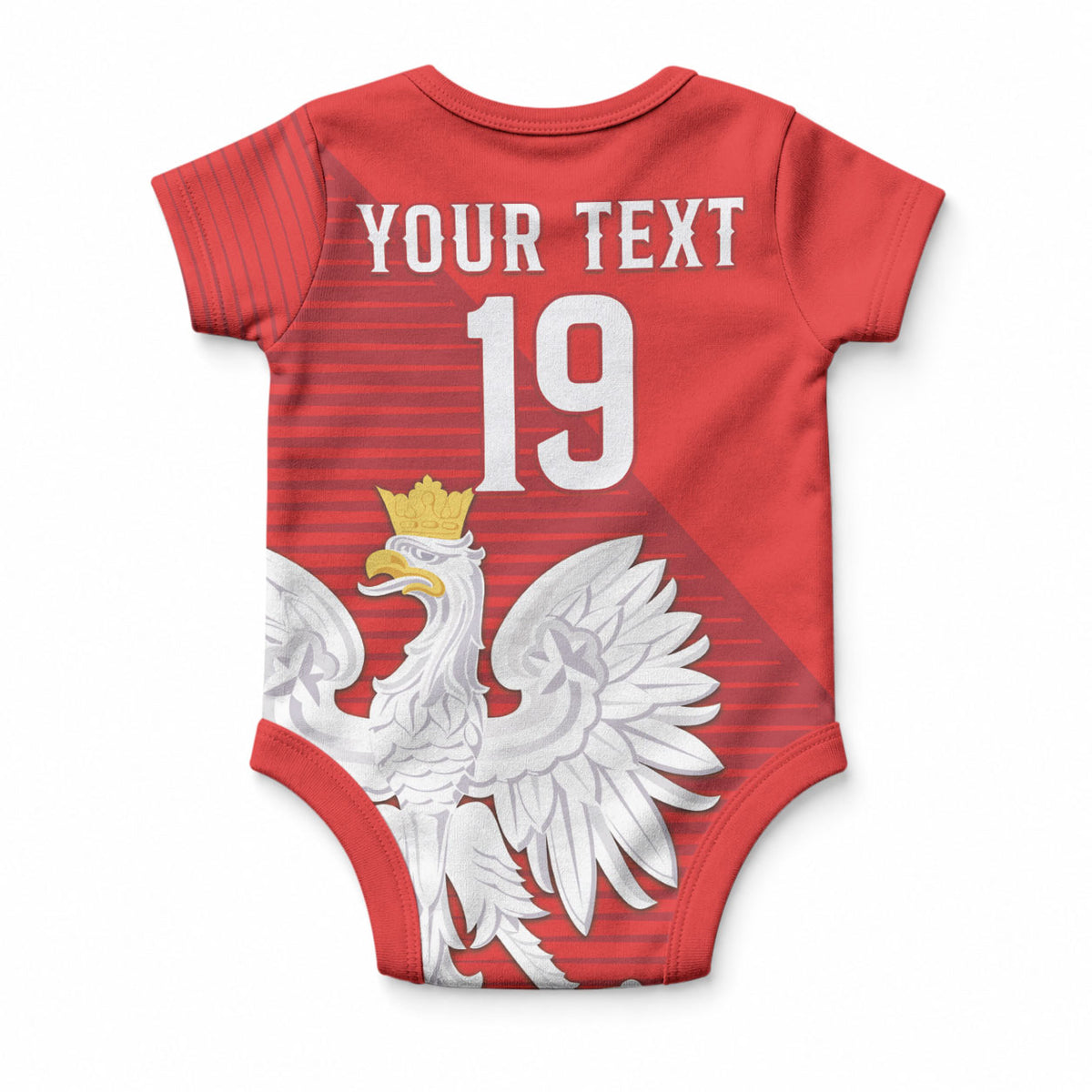 Custom Poland Football Baby Onesie Go Bialo-Czerwoni Champions Red