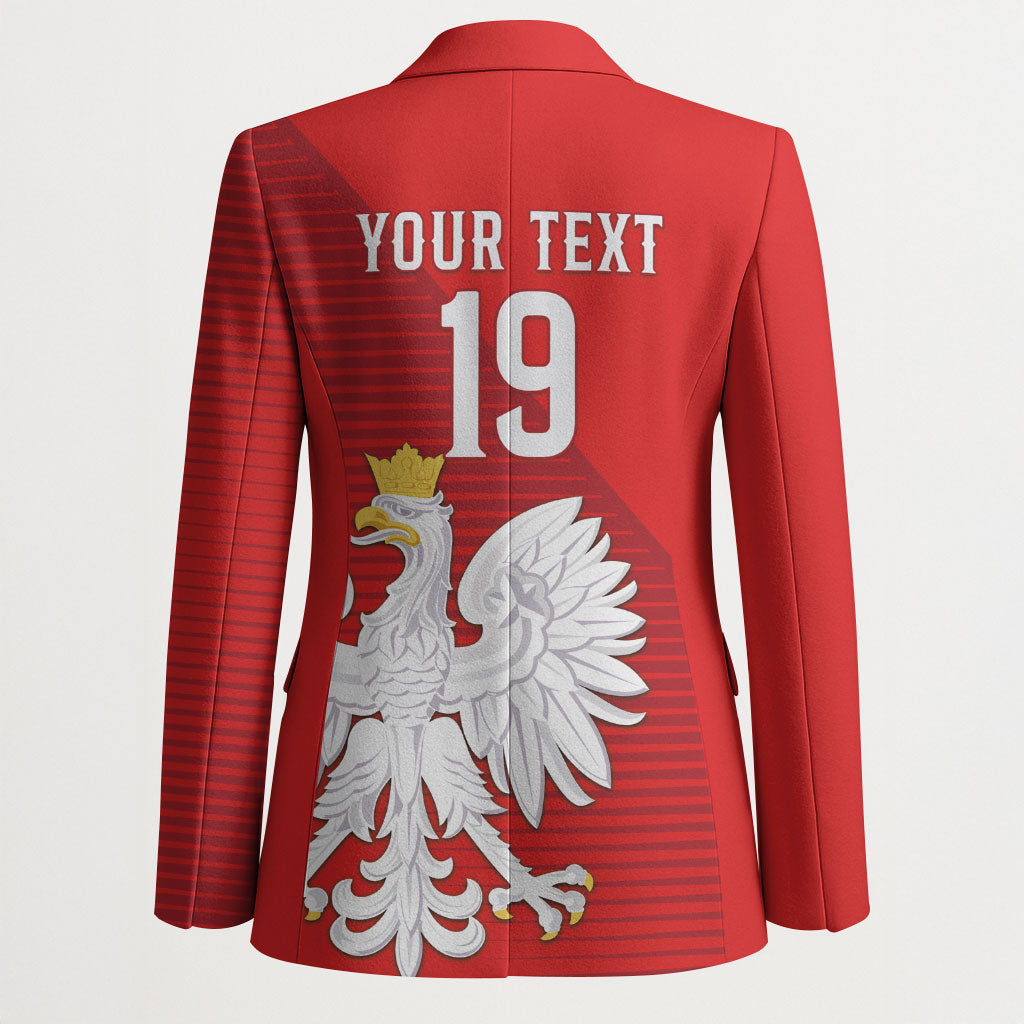 Custom Poland Football Blazer Go Bialo-Czerwoni Champions Red