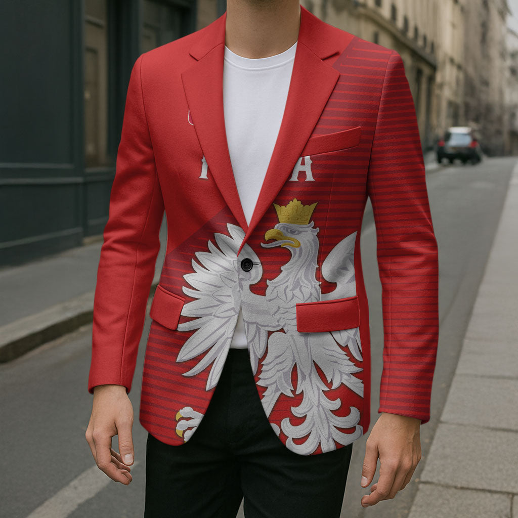 Custom Poland Football Blazer Go Bialo-Czerwoni Champions Red