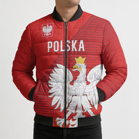 Custom Poland Football Bomber Puffer Jacket Go Bialo-Czerwoni Champions Red