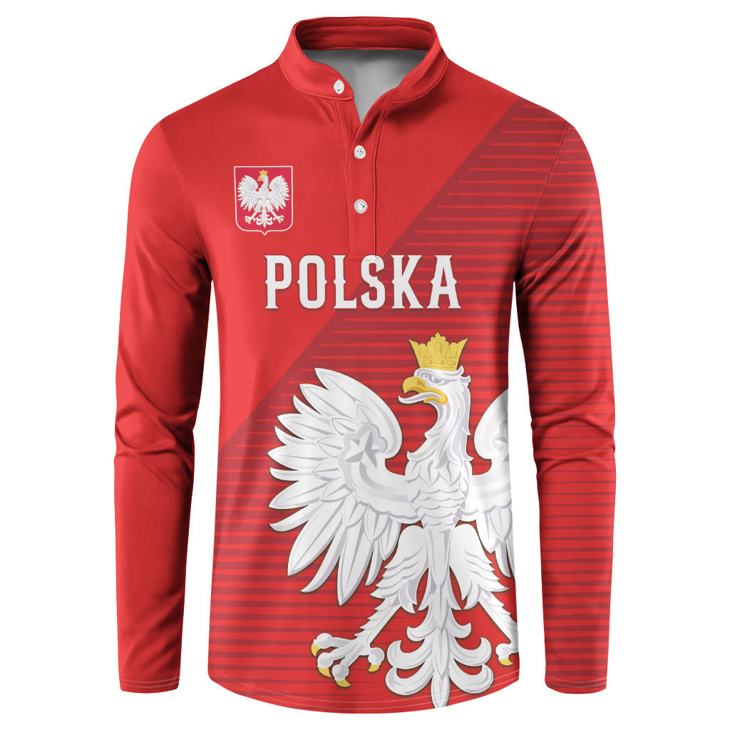Custom Poland Football Button Sweatshirt Go Bialo-Czerwoni Champions Red