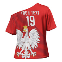 Custom Poland Football Cross Shoulder Shirt Go Bialo-Czerwoni Champions Red