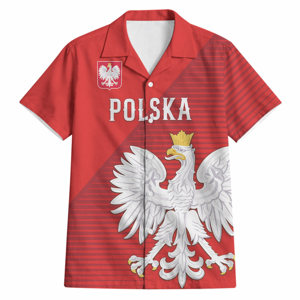 Custom Poland Football Hawaiian Shirt Go Bialo-Czerwoni Champions Red