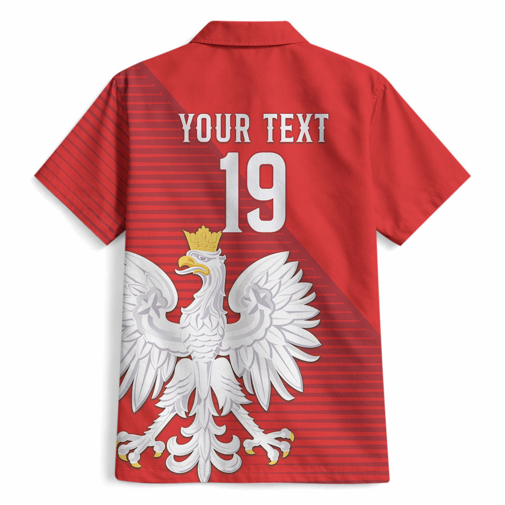 Custom Poland Football Hawaiian Shirt Go Bialo-Czerwoni Champions Red