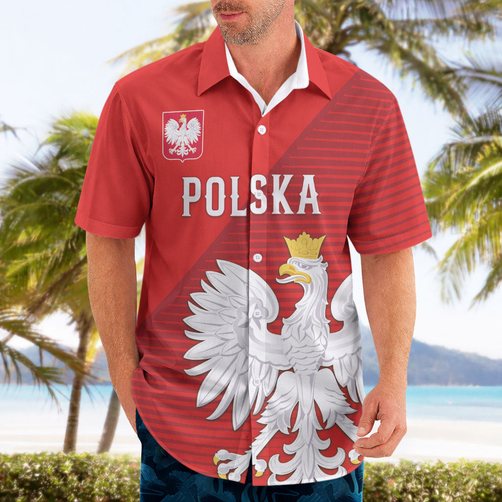 Custom Poland Football Hawaiian Shirt Go Bialo-Czerwoni Champions Red