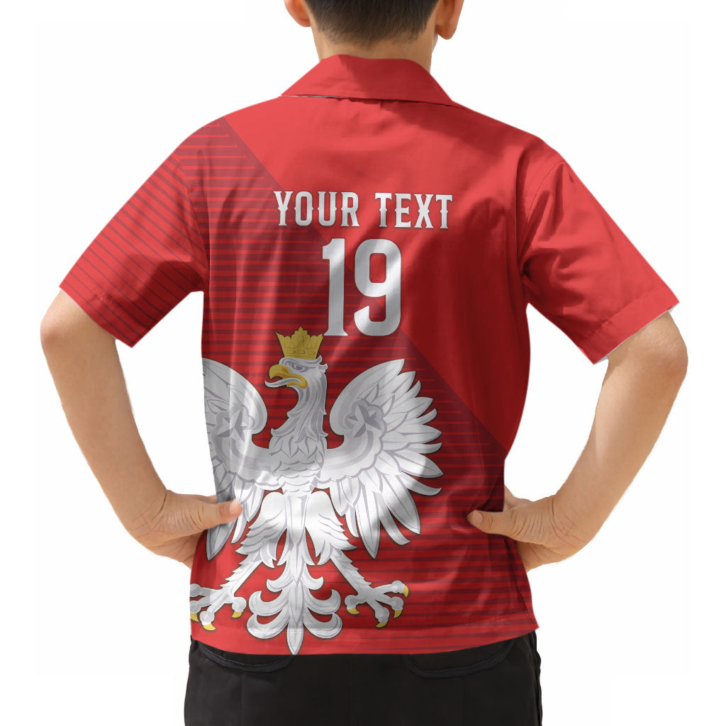 Custom Poland Football Hawaiian Shirt Go Bialo-Czerwoni Champions Red