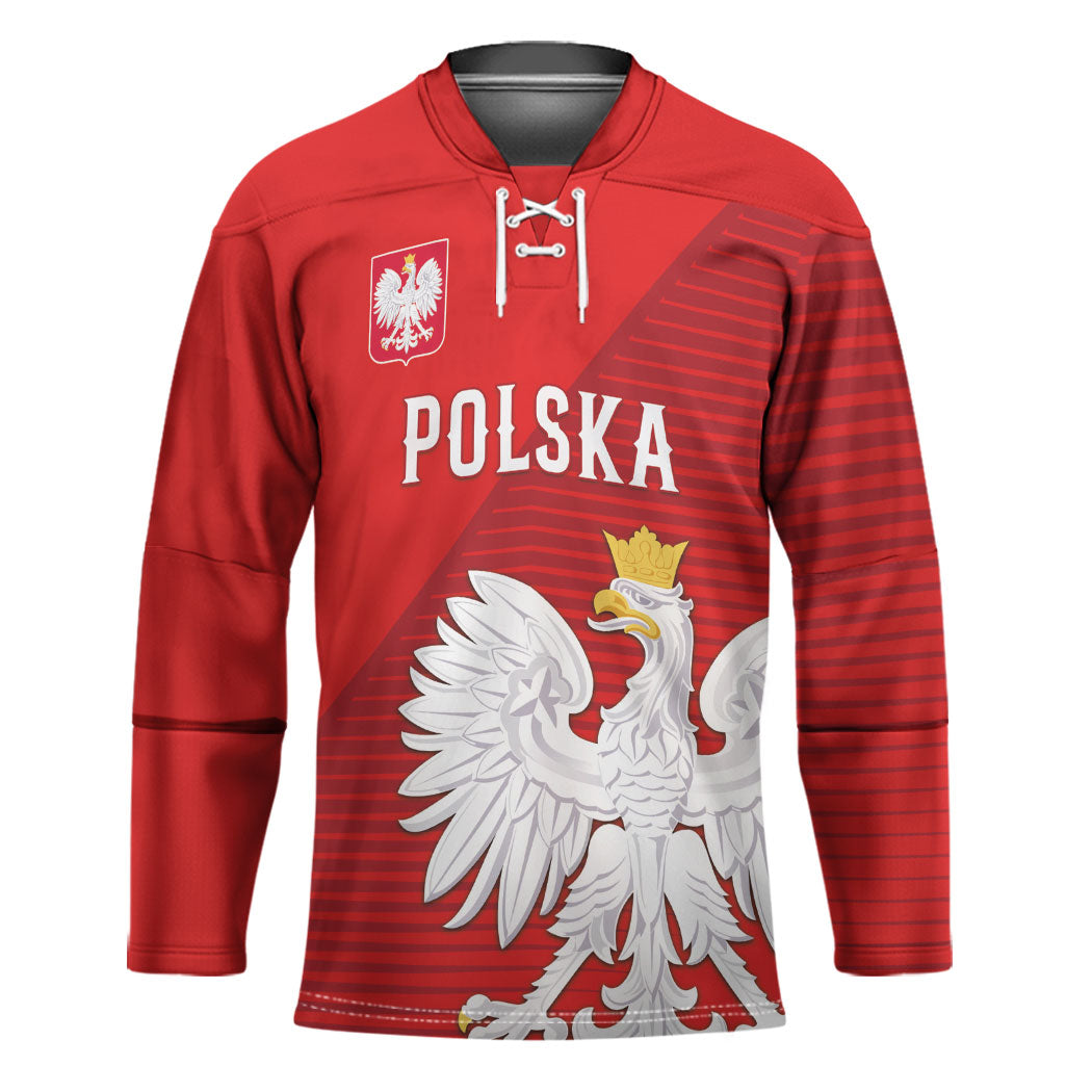 Custom Poland Football Hockey Jersey Go Bialo-Czerwoni Champions Red