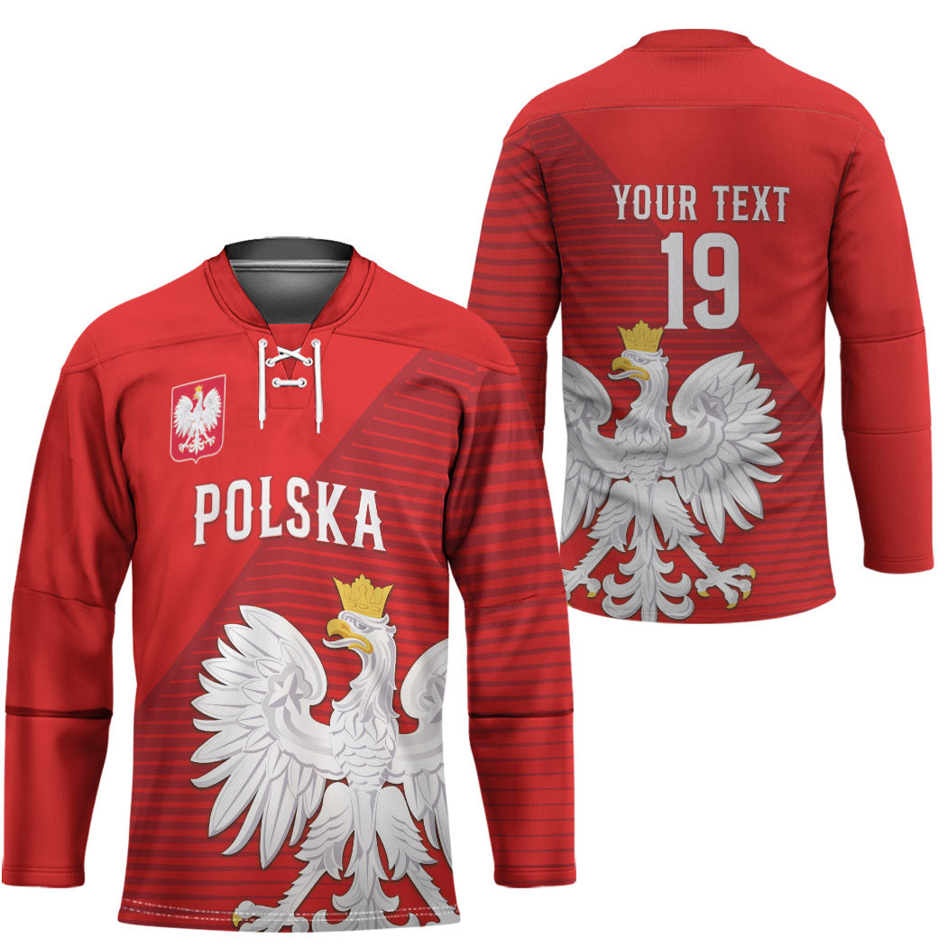 Custom Poland Football Hockey Jersey Go Bialo-Czerwoni Champions Red