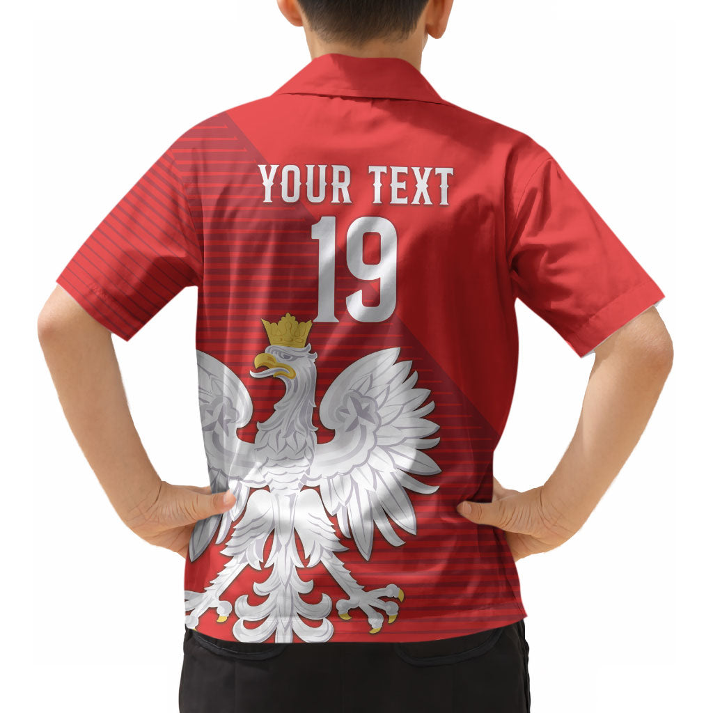 Custom Poland Football Kid Hawaiian Shirt Go Bialo-Czerwoni Champions Red