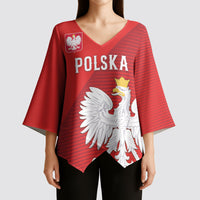 Custom Poland Football Kimono Sleeve Blouse Go Bialo-Czerwoni Champions Red