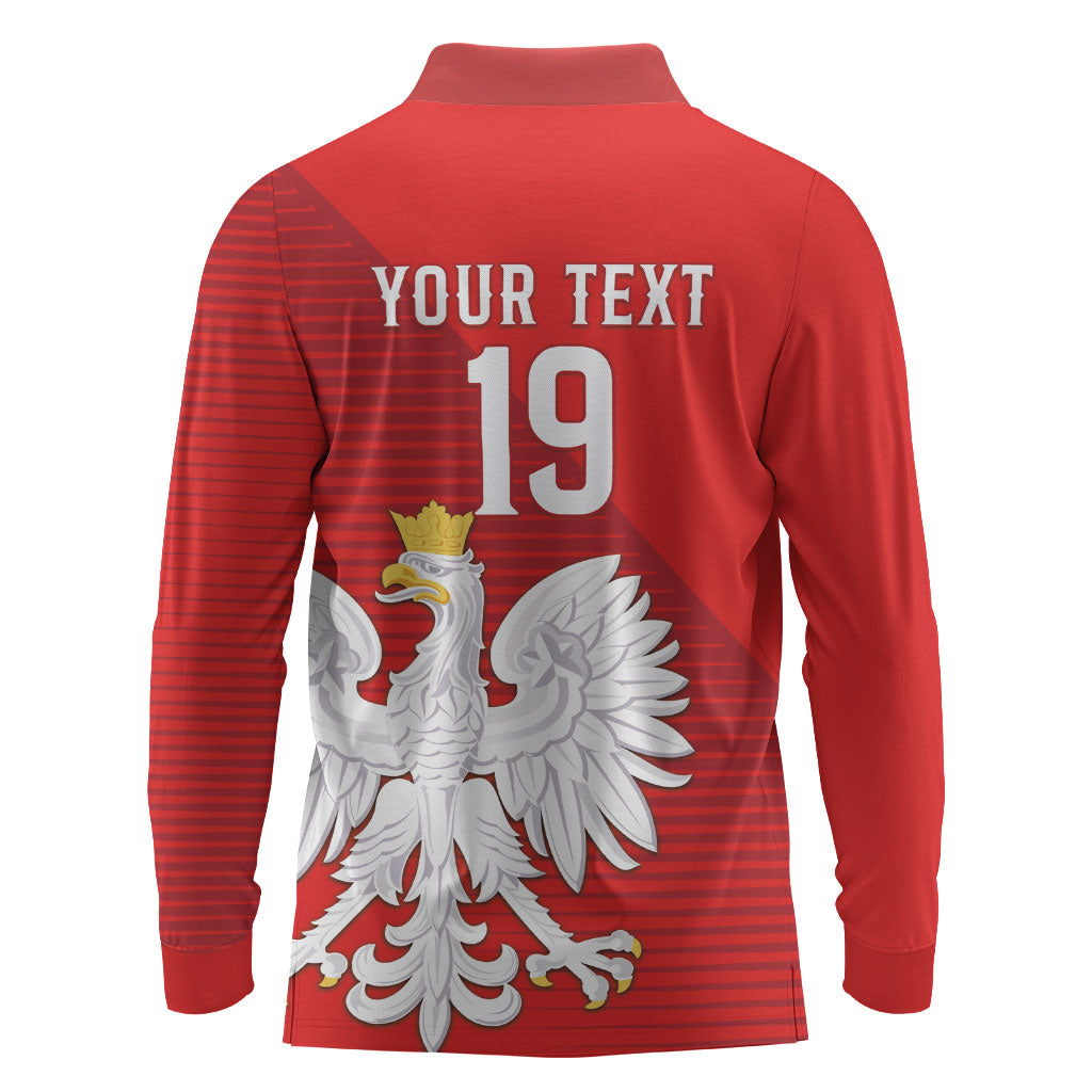 Custom Poland Football Long Sleeve Polo Shirt Go Bialo-Czerwoni Champions Red
