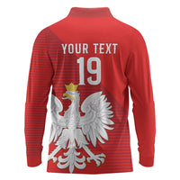 Custom Poland Football Long Sleeve Polo Shirt Go Bialo-Czerwoni Champions Red